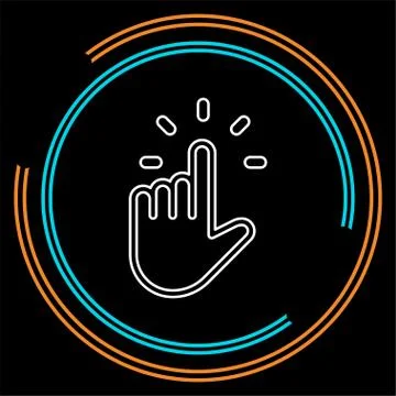 Pointer finger icon - vector hand cursor Illustrazione stock