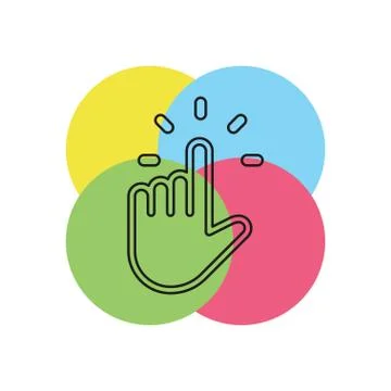Pointer finger icon - vector hand cursor イラスト素材