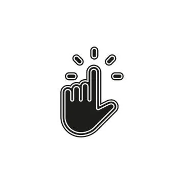 Pointer finger icon - vector hand cursor Illustrazione stock