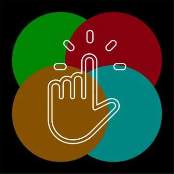 Pointer finger icon - vector hand cursor イラスト素材