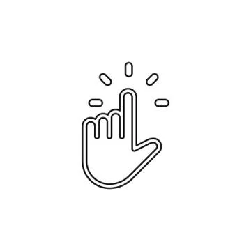 Pointer finger icon - vector hand cursor Illustrazione stock