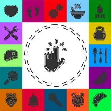 Pointer finger icon - vector hand cursor 스톡 일러스트