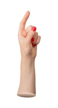 Pointer finger up, isolated on white background. Hand showing gesture. Neat r Stock Photos