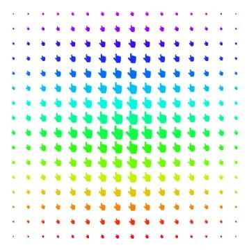 Pointer Finger Shape halftone Spectral effect 스톡 일러스트