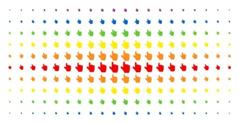 Pointer Finger Spectral Halftone Effect 스톡 일러스트