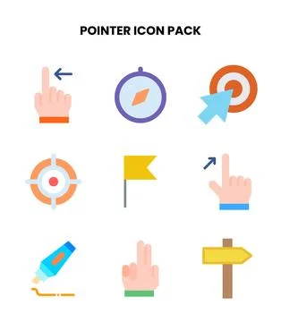 Pointer Flat UI Icons Pack Stock Illustration