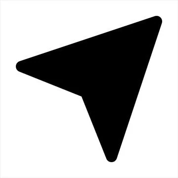 Pointer glyph icon vector illustration isolated on white background Stock Illustration