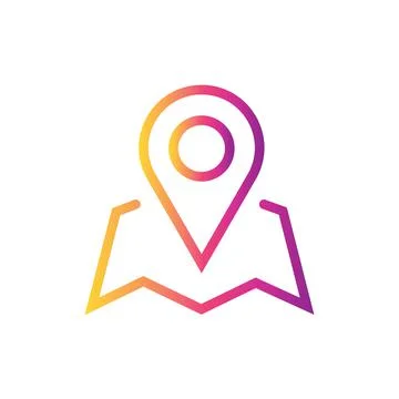 Pointer in gradient colors, icon, vector. Stock Illustration