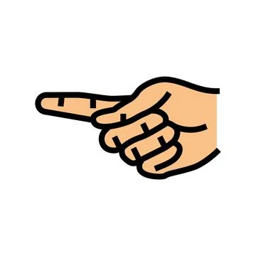 Pointer hand gesture color icon vector illustration Illustrazione stock