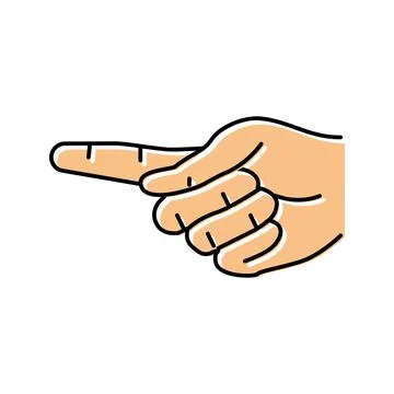Pointer hand gesture color icon vector illustration Illustrazione stock