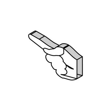 Pointer hand gesture isometric icon vector illustration Stock Illustration