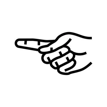 Pointer hand gesture line icon vector illustration Stock Illustration