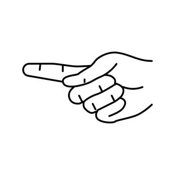 Pointer hand gesture line icon vector illustration Stock Illustration