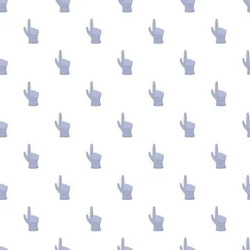Pointer hand gesture seamless pattern directing attention Illustrazione stock