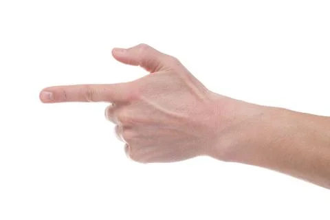 Pointer hand isolated on white background.. Stock Photos