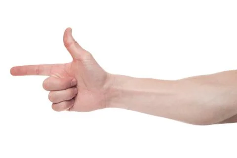 Pointer hand isolated on white background.. Stock Photos