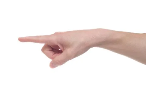 Pointer hand isolated on white background.. Stock Photos