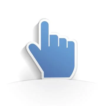 Pointer hand paper icon Stock Illustration