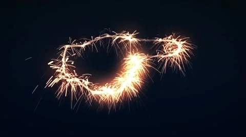 Pointer Hand Sign Sparkler Stock Footage 10598357