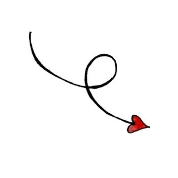 Pointer with a heart at the end Stock Illustration