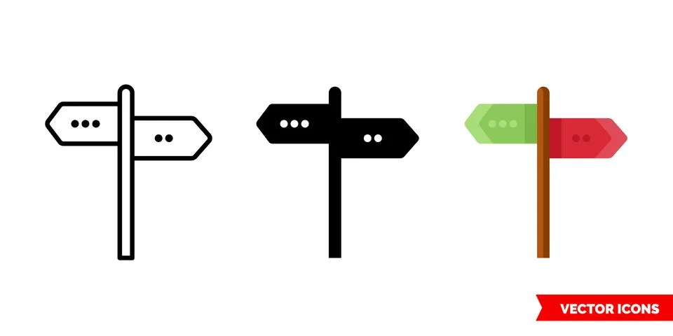 Pointer icon of 3 types. Isolated vector sign symbol. Illustrazione stock