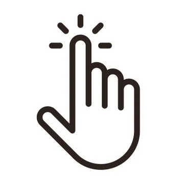 Pointer icon, clicking icon Stock Illustration
