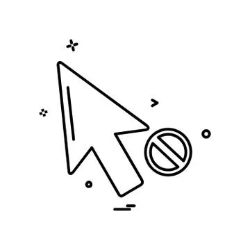 Pointer icon design vector イラスト素材