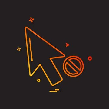 Pointer icon design vector Stock Illustration