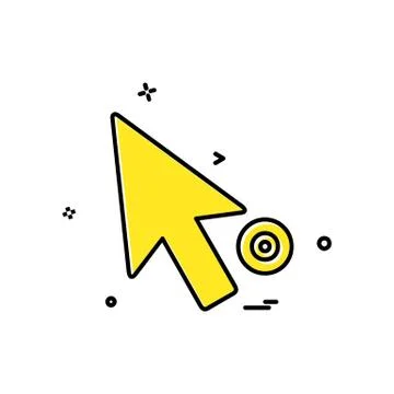 Pointer icon design vector Illustrazione stock