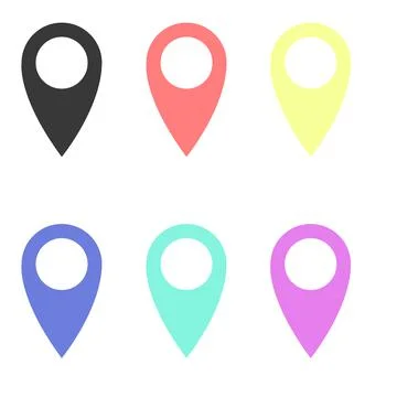 Pointer icon. Location symbol. GPS location symbol. 스톡 일러스트