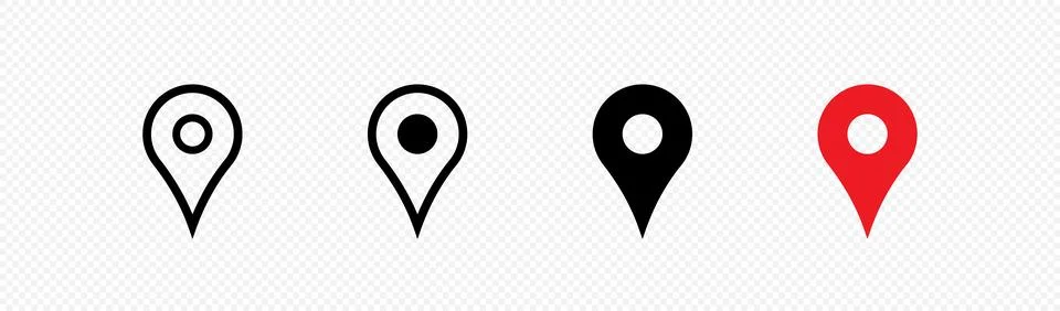 Pointer icon. Map pin symbol. Gps location marker sign. Travel arrow concep.. Stock Illustration