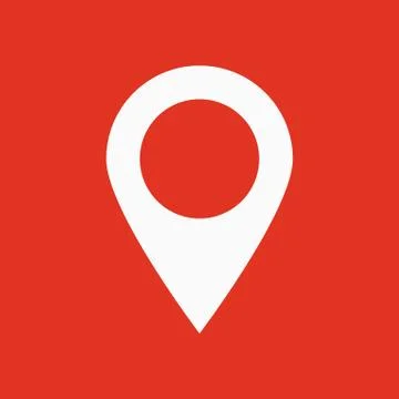 The pointer icon. Navigation and location symbol. Flat Stock Illustration