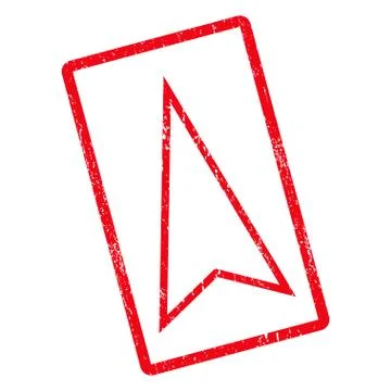 Pointer Up Icon Rubber Stamp Stock Illustration