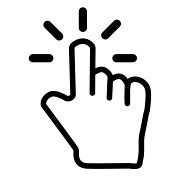 Pointer icon on white background. flat style. finger click icon. 스톡 일러스트