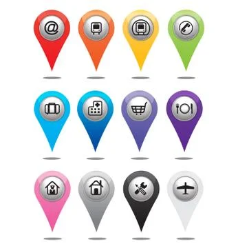 Pointer icons. Stock Illustration