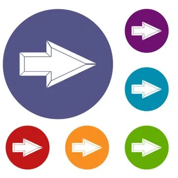 Pointer icons set 스톡 일러스트