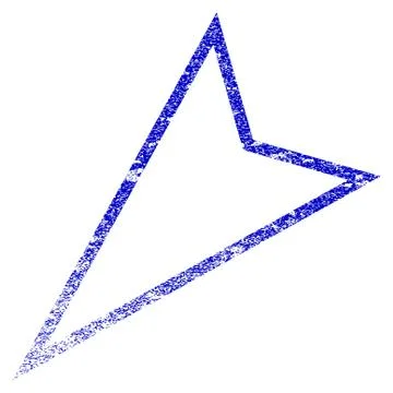 Pointer Left Down Grunge Textured Icon Stock Illustration