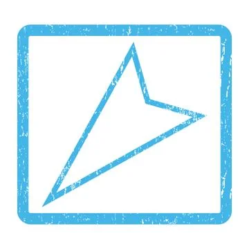 Pointer Left Down Icon Rubber Stamp Illustrazione stock