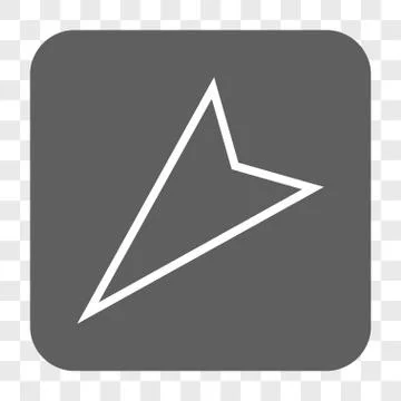 Pointer Left Down Rounded Square Button Stockillustratie
