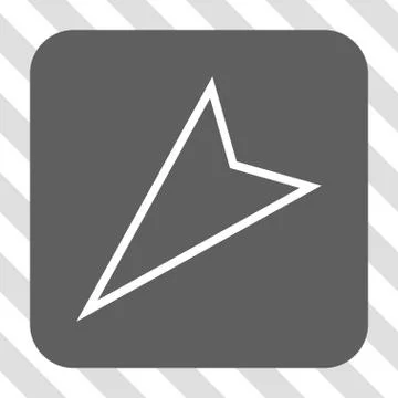 Pointer Left Down Rounded Square Button Stock Illustration