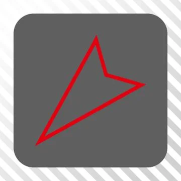 Pointer Left Down Rounded Square Button Illustrazione stock