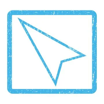 Pointer Left Up Icon Rubber Stamp Stock Illustration