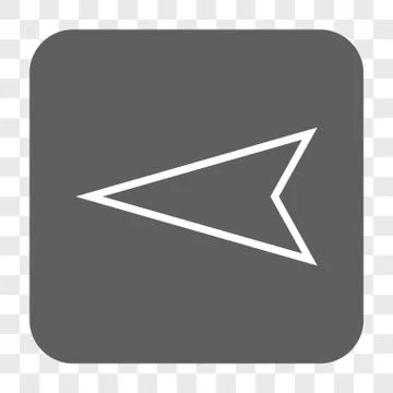 Pointer Left Rounded Square Button Stockillustratie
