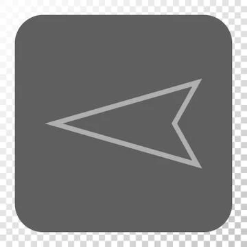 Pointer Left Rounded Square Button Illustrazione stock