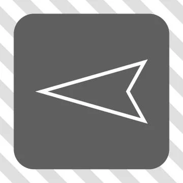 Pointer Left Rounded Square Button Stockillustratie