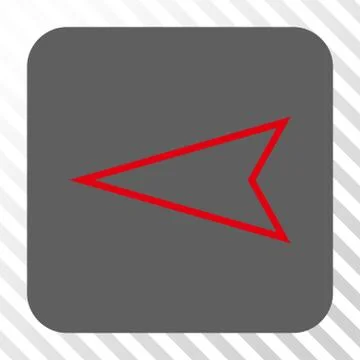 Pointer Left Rounded Square Button Stock Illustration