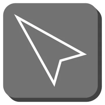Pointer Left Up Rounded Square Glyph Icon Stock Illustration