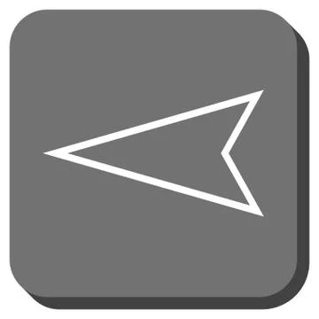 Pointer Left Rounded Square Glyph Icon Stock Illustration