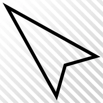 Pointer Left Up Vector Icon 库存插图