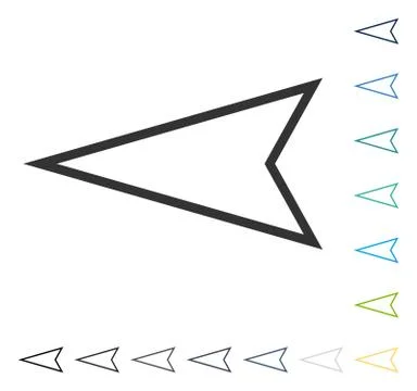 Pointer Left Vector Icon 스톡 일러스트